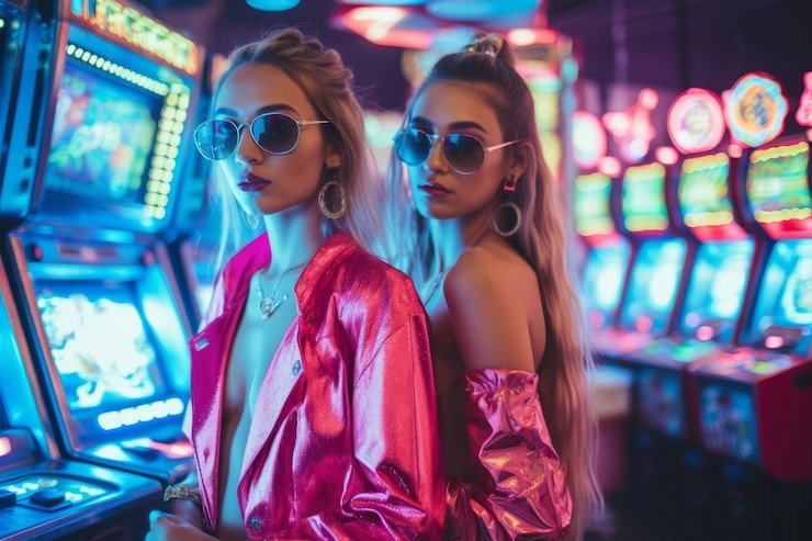Antarmuka permainan Galactic Gems di nadintogel dengan gulungan berthema luar angkasa dan tabel pembayaran